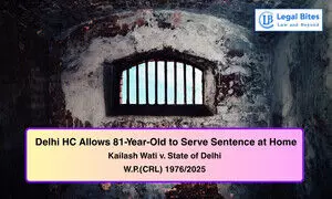 Delhi HC Directs State to Frame Policy on Incapacitated Prisoners; Allows 81-Year-Old to Serve Sentence at Home Delhi HC Directs State to Frame Policy on Incapacitated Prisoners; Allows 81-Year-Old to Serve Sentence at Home