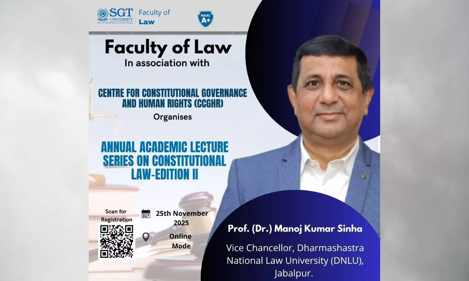 2nd Annual Academic Lecture Series on Constitutional Law  Faculty of Law, SGT University