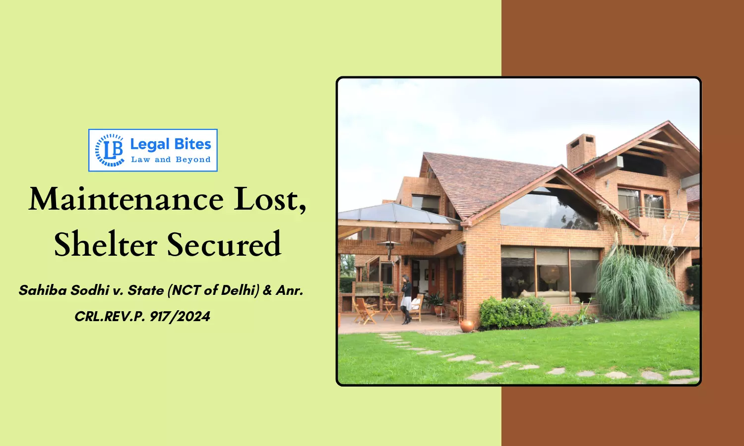 Concealment of Income Bars Maintenance, Not Residence Rights Under the Domestic Violence Act Concealment of Income Bars Maintenance, Not Residence Rights Under the Domestic Violence Act