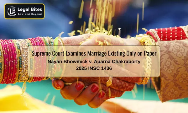 Can a Marriage That Exists Only on Paper Be Forced to Continue? Supreme Court Examines