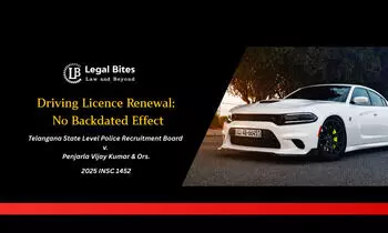 Driving Licence Renewal After Delay Takes Effect Only Prospectively, Not From Expiry Date