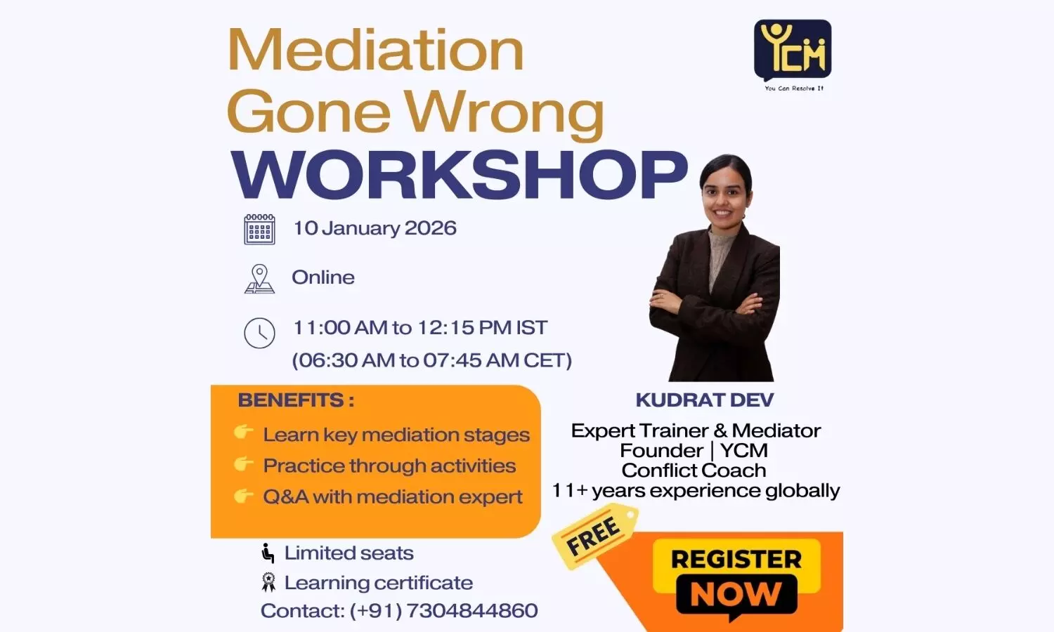 Workshop Mediation Gone Wrong by YCM India [10 Jan 2026]