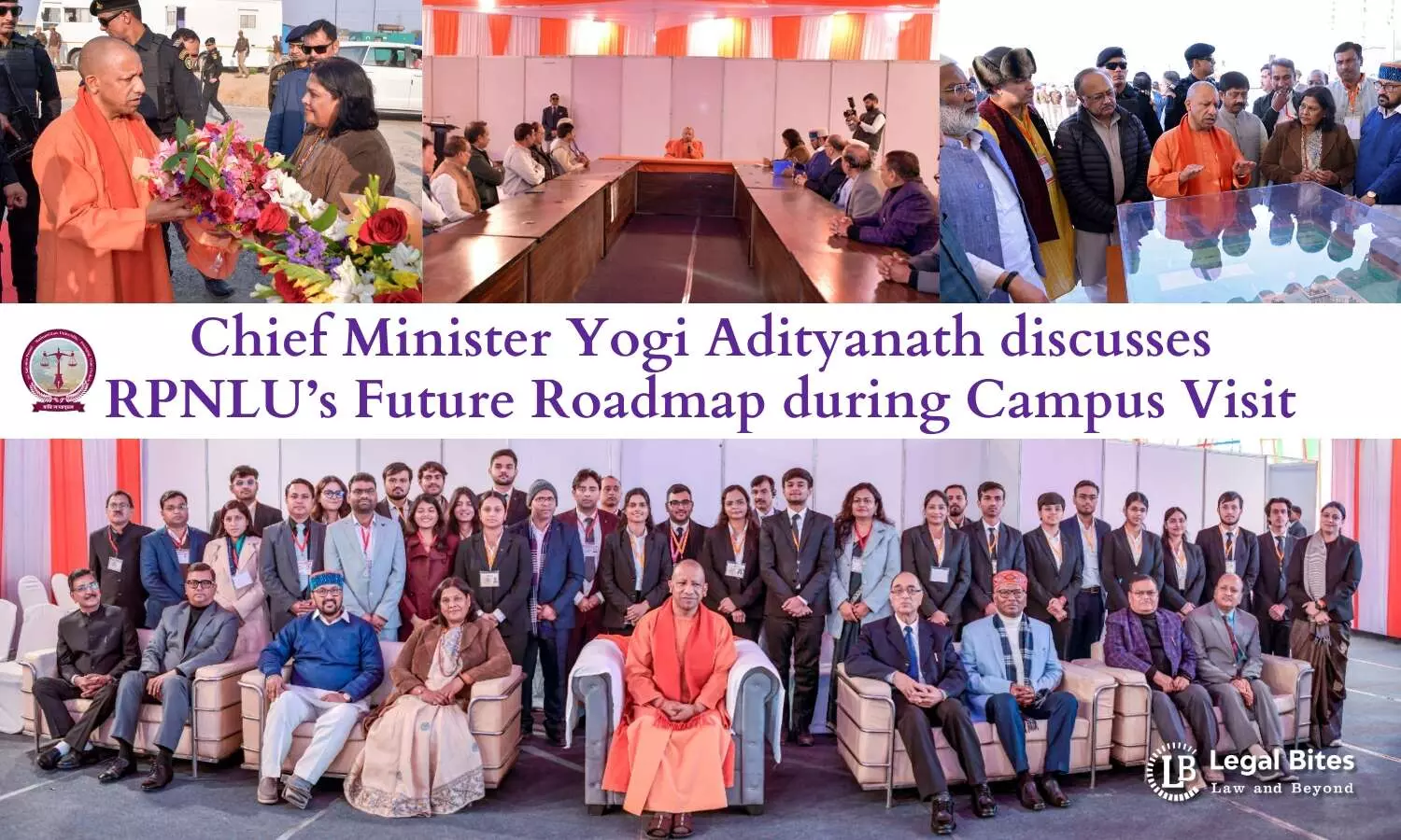 Chief Minister Yogi Adityanath Discusses RPNLU’s Future Roadmap during Campus Visit Chief Minister Yogi Adityanath Discusses RPNLU’s Future Roadmap during Campus Visit
