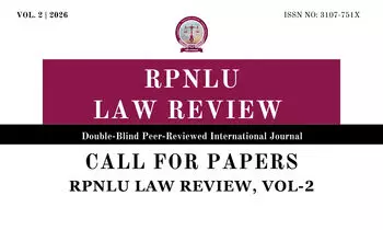 Call for Papers RPNLU Law Review Volume 2  RPNLU Prayagraj