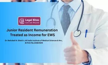 Junior Resident Doctor’s Stipend Constitutes Income for Exclusion from EWS Quota