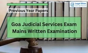Goa Judicial Services Exam Mains 2020 Paper-I (Civil Law)