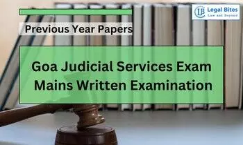 Goa Judicial Services Exam Mains 2020 Paper-I (Civil Law)
