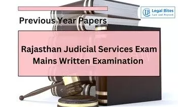 Rajasthan Judicial Services Exam Mains 2025 Law Paper-II