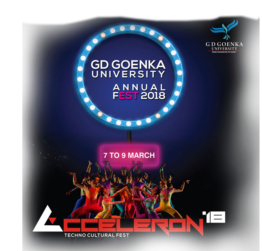 GD Goenka University Techno Cultural Fest: ACCELERON 18 [March 7-9]