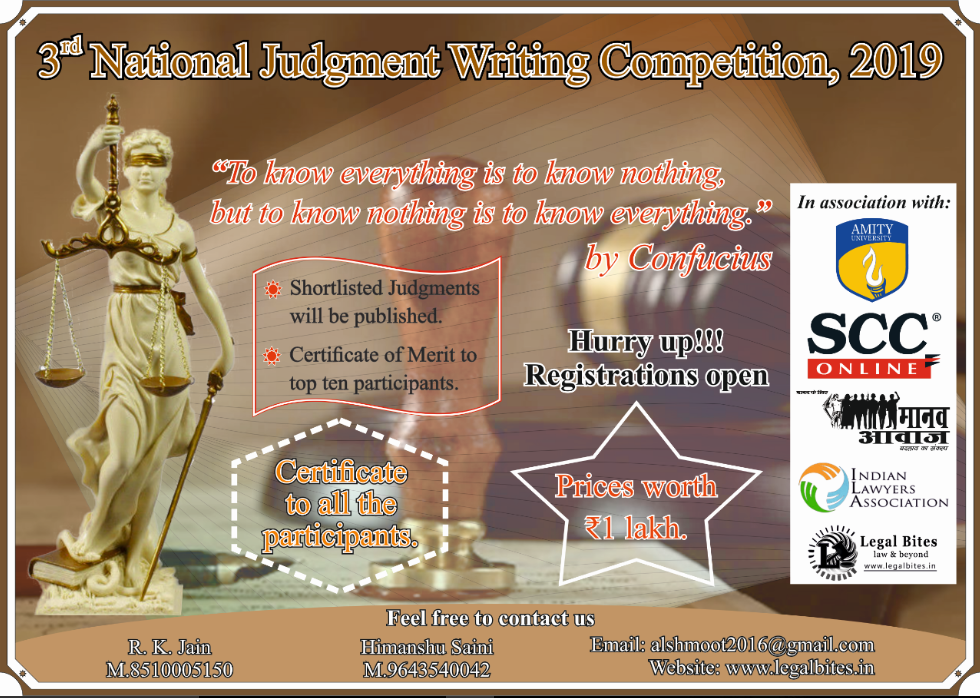 3rd National Judgment Writing Competition 2019