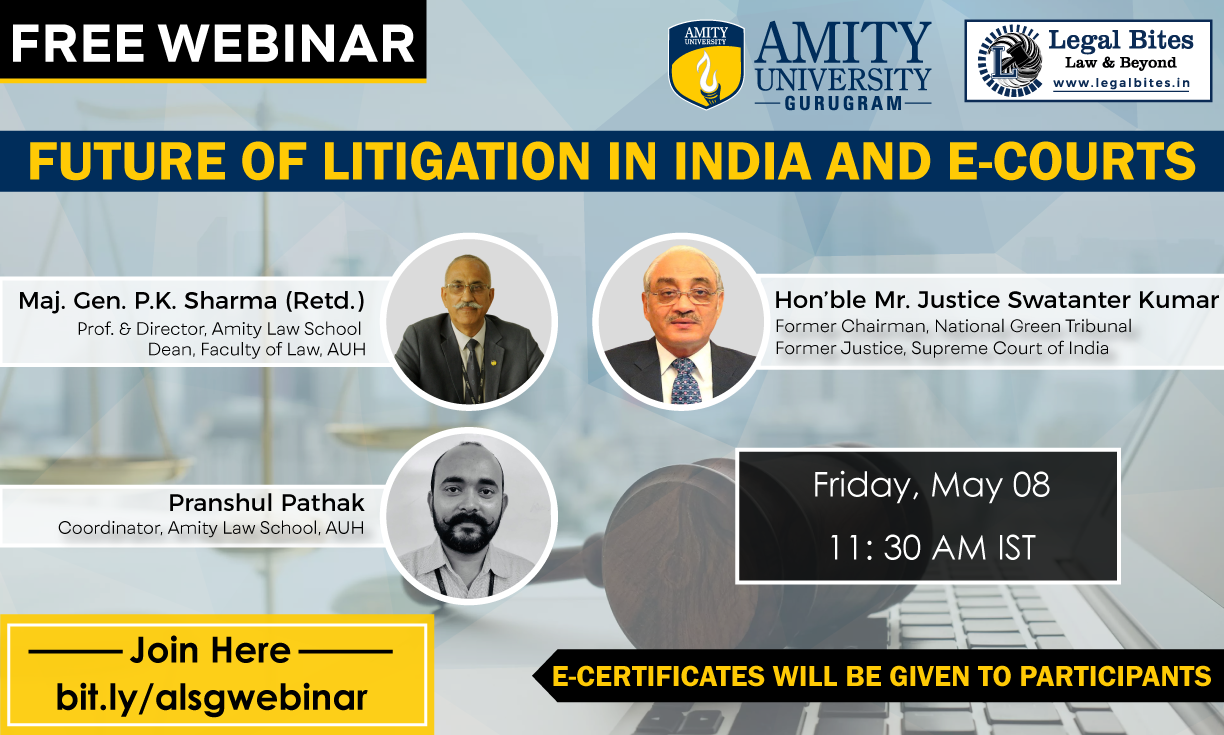 Webinar Future of Litigation in India and E-Courts ALS Gurugram