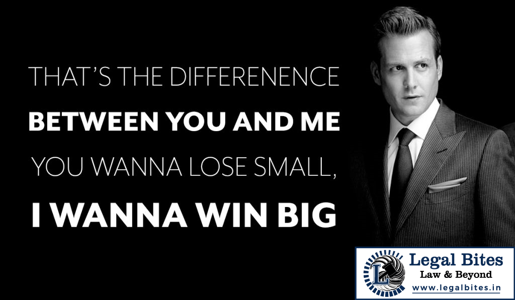 That's the difference between you and me. You wanna lose small I wanna win big.