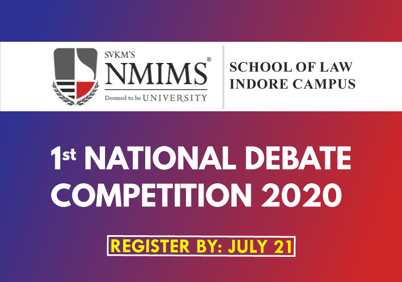 NMIMS Indore 1st National Debate Competition