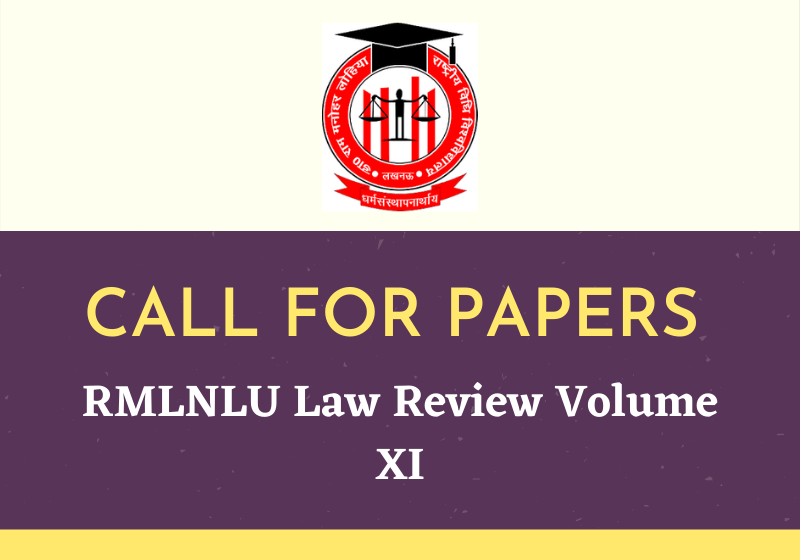 RMLNLU Law Review Volume XI