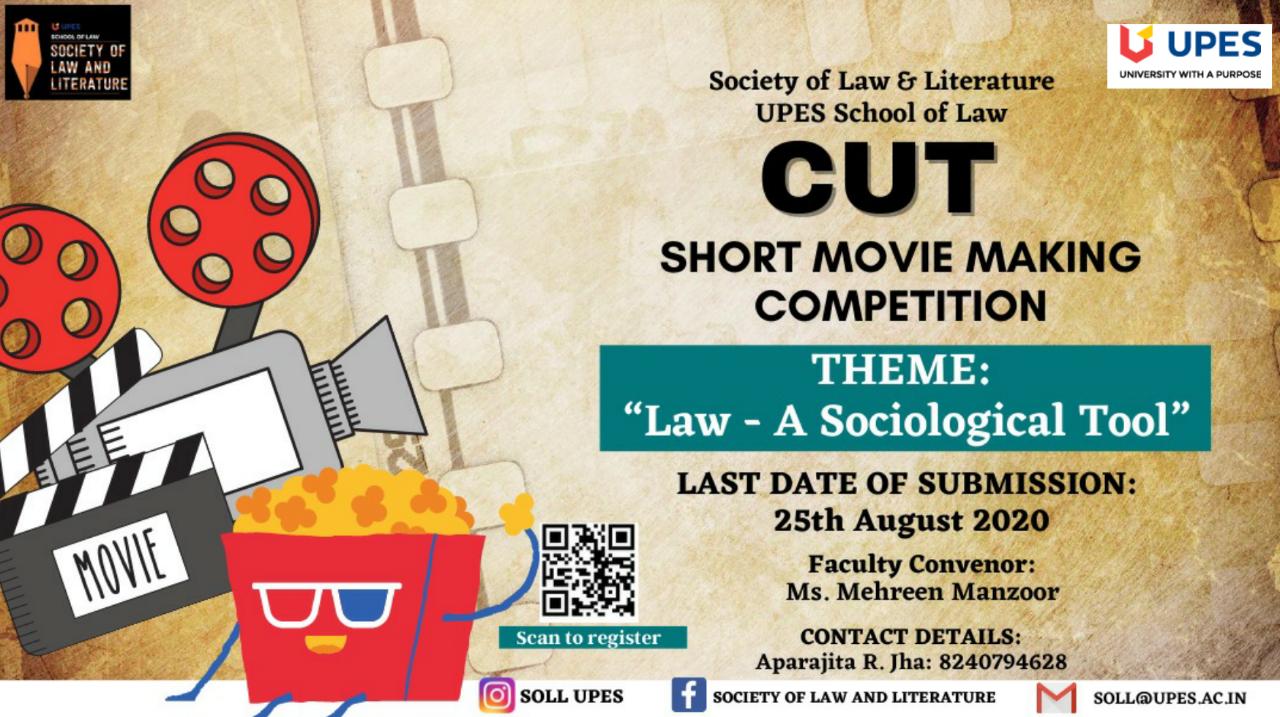 CUT-UPES Short Movie Making Competition 2020