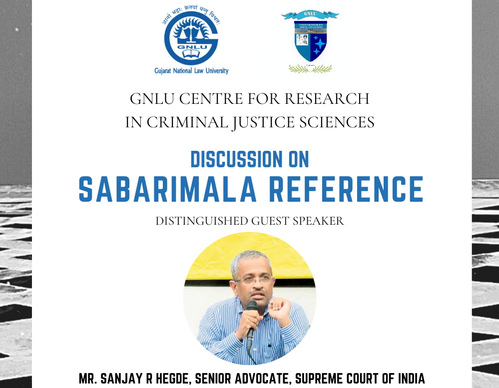 GNLU Webinar on Sabarimala Reference | Sr. Adv Sanjay R Hegde
