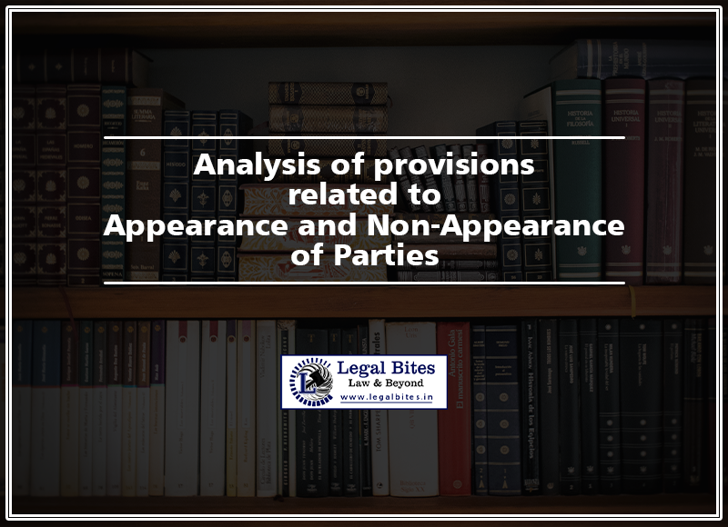 Appearance and Non-Appearance of Parties before a Court