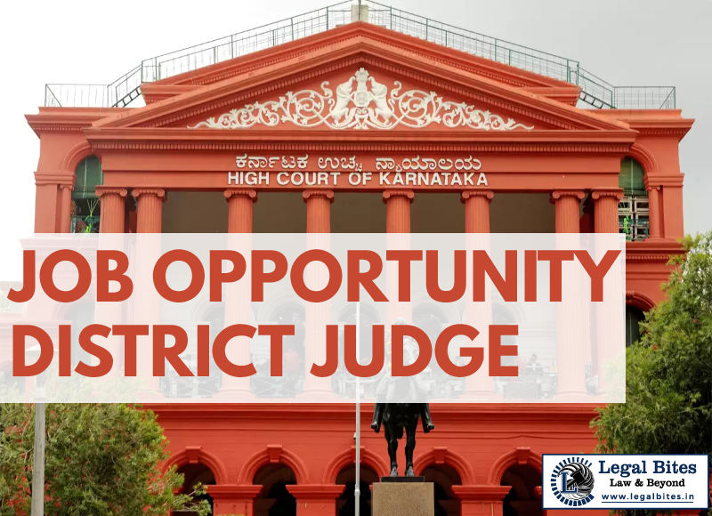Job District Judge Karnataka High Court