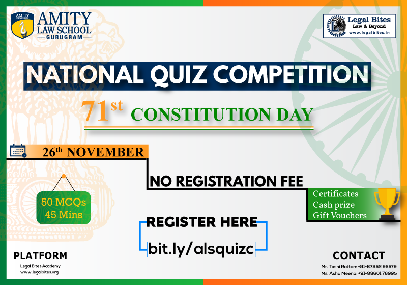 Amity National Quiz Competition on 71st Constitution Day