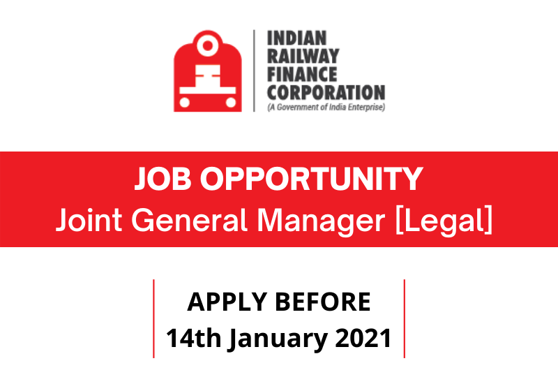 JOB: Joint General Manager [Legal] at IRFC-Indian Railway Finance Corporation