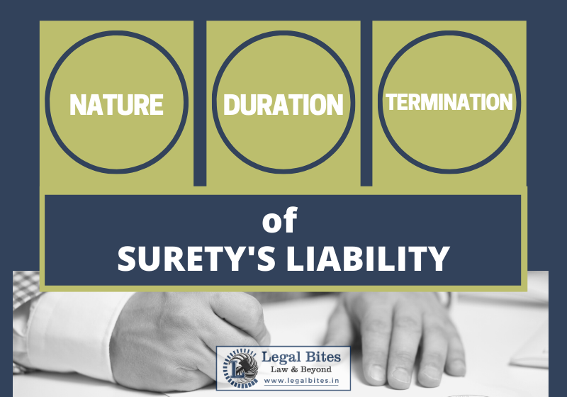 Nature Duration Termination of Suretys liability