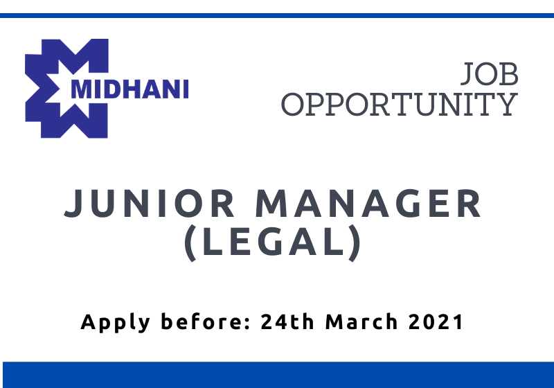 JOB Junior Manager (Legal) MIDHANI - Mishra Dhatu Nigam Ltd