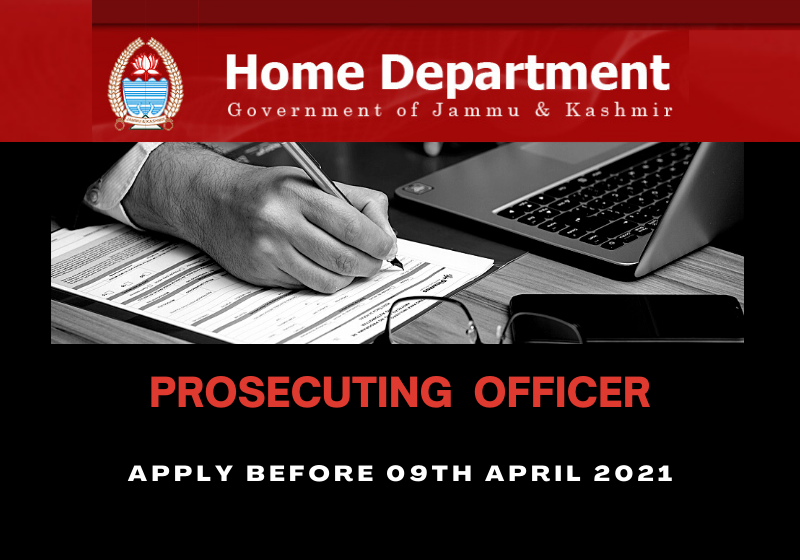 JOB: JKPSC Prosecuting Officer | Home Department Jammu & Kashmir