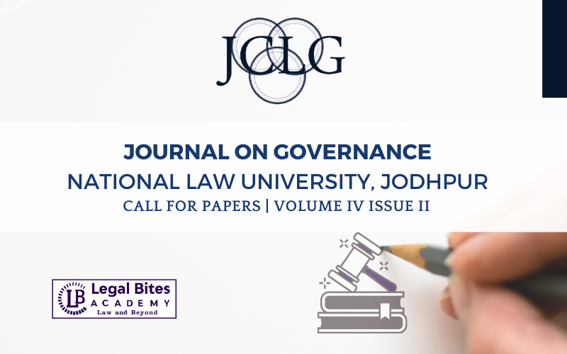 NLU Jodhpur: Journal on Governance | Call for Papers Volume IV Issue II