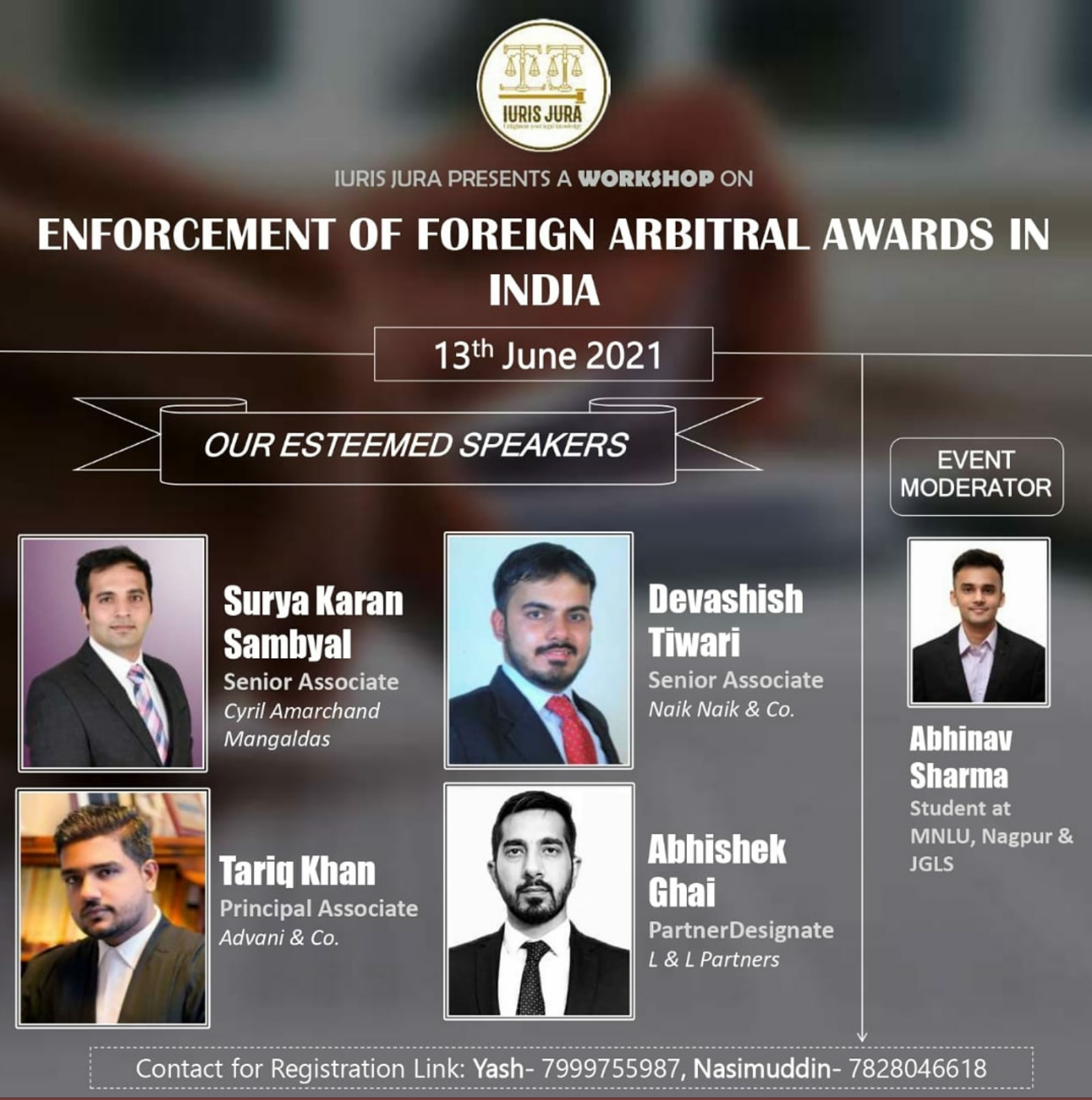Workshop on Enforcement of Foreign Arbitral Awards in India | 13th June, 2021
