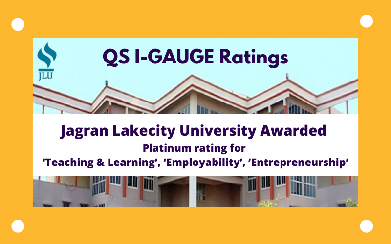 QS I-GAUGE Ratings: Jagran Lakecity University awarded Platinum rating