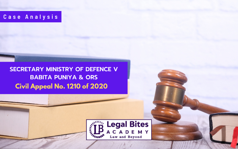 Case Analysis: Secretary Ministry of Defence v Babita Puniya & Ors (2020) | Equal opportunity for women in the Armed Forces