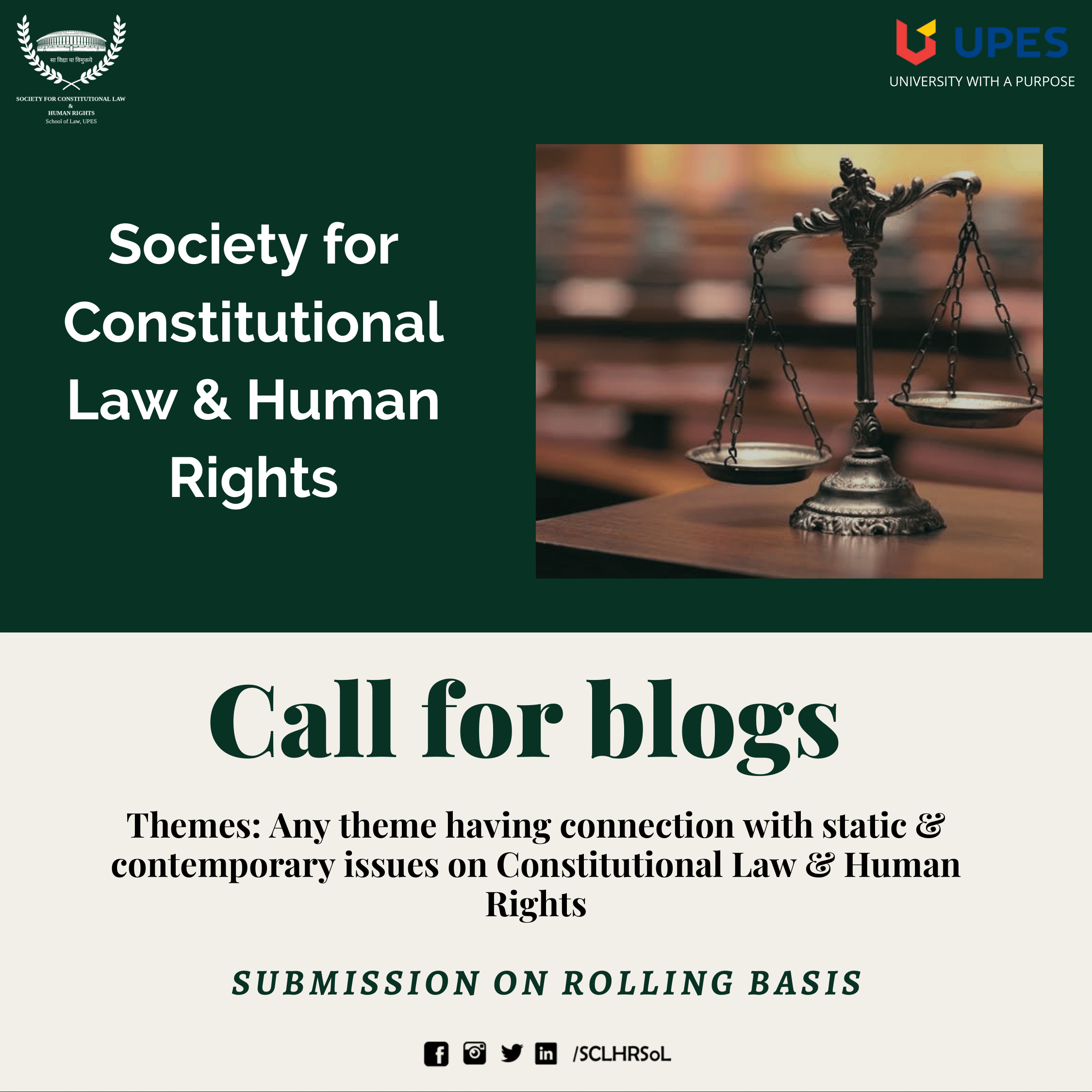 SCLHR Call For Blogs on a Rolling Basis for the year 2021- 2022