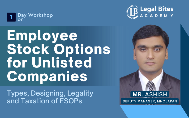 [Online] 1 Day Workshop on Employee Stock Options for Unlisted Companies