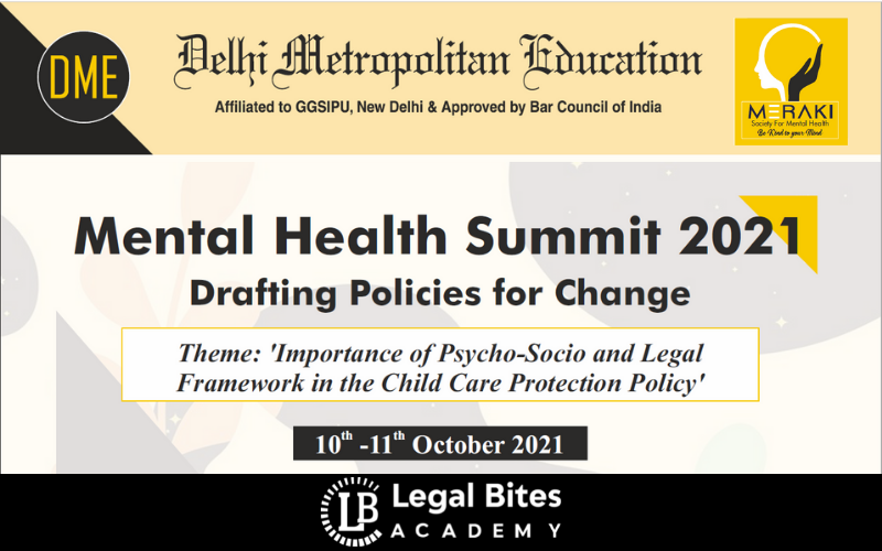 Two days Mental Health Summit 2021 | Meraki- Society for Mental Health, DME