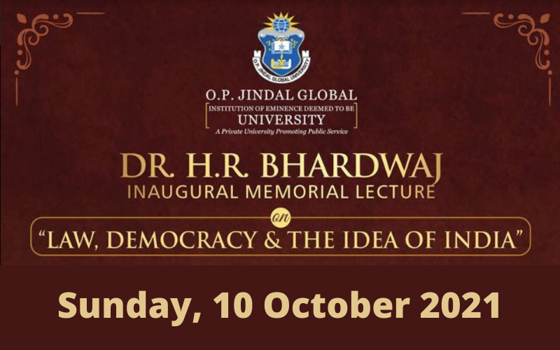 Dr H R Bhardwaj Inaugural Memorial Lecture