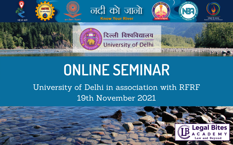 Online Seminar on Know your River (नदी को जानो) | University of Delhi in association with RFRF | 19th November 2021