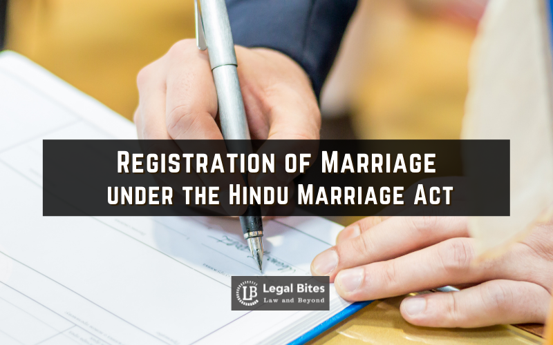 Registration of Marriage under the Hindu Marriage Act