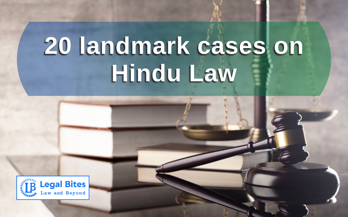20 landmark cases on Hindu Law