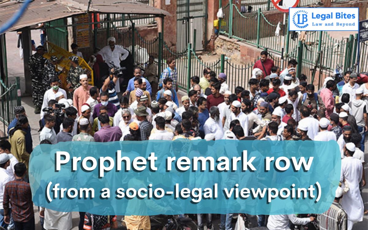 Prophet remark row from a socio legal viewpoint