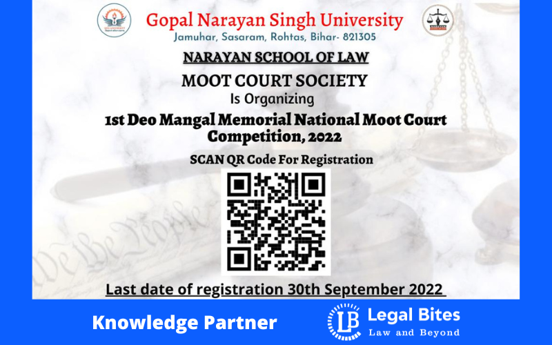 1st Deo Mangal Memorial National Moot