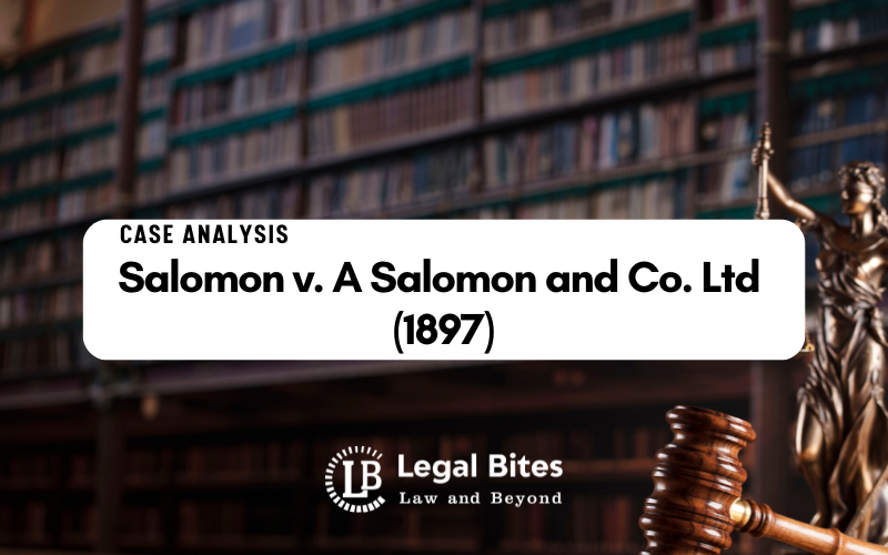 Salomon v A Salomon and Co. Ltd (1897)